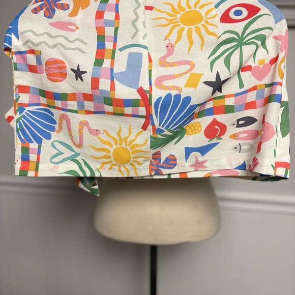 Peppermayo Mini Skirt sz6 At First Light Linen Wrap Summer Palm Beach Coastal - Picture 5 of 9